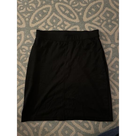 Max Edition Womens Skirt Pencil Black Short Mini Above Knee Career Size Medium M - Picture 5 of 7